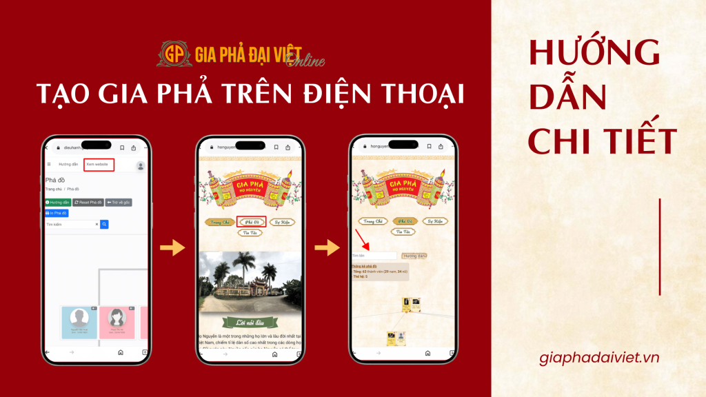 Hướng dẫn tạo gia phả trên điện thoại chi tiết