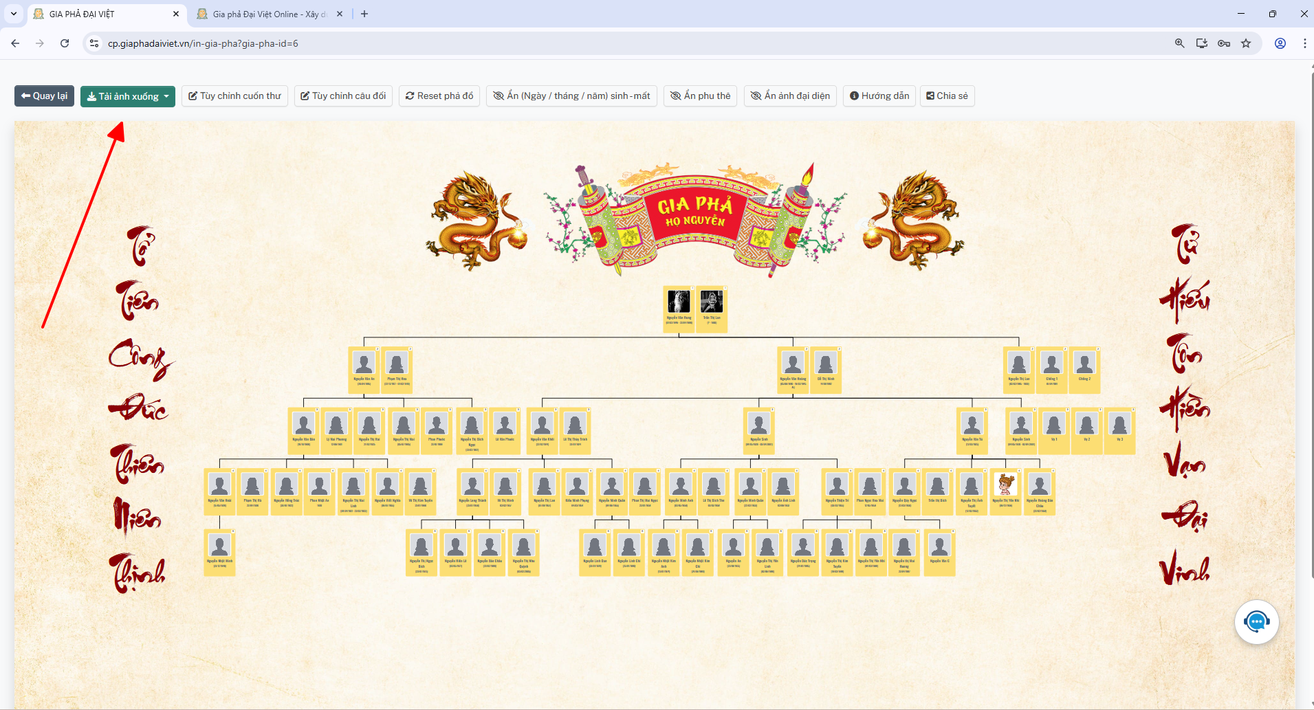 Phần mềm lưu trữ gia phả miễn phí 3