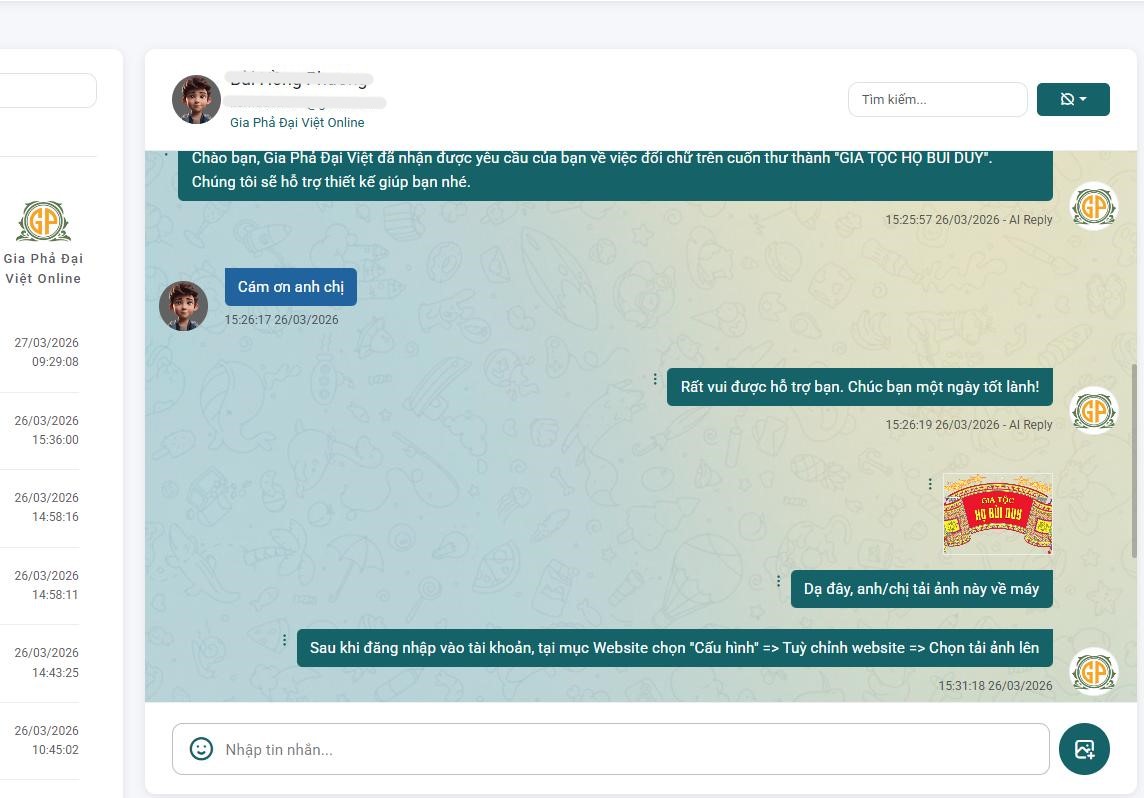 Gia phả Đại Việt chính thức cập nhật Chatbot AI hỗ trợ khách hàng 24/7 3 Gia phả Đại Việt chính thức cập nhật Chatbot AI hỗ trợ khách hàng 24/7