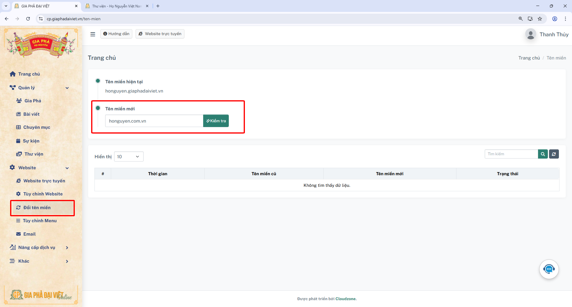 tao website gia pha 2