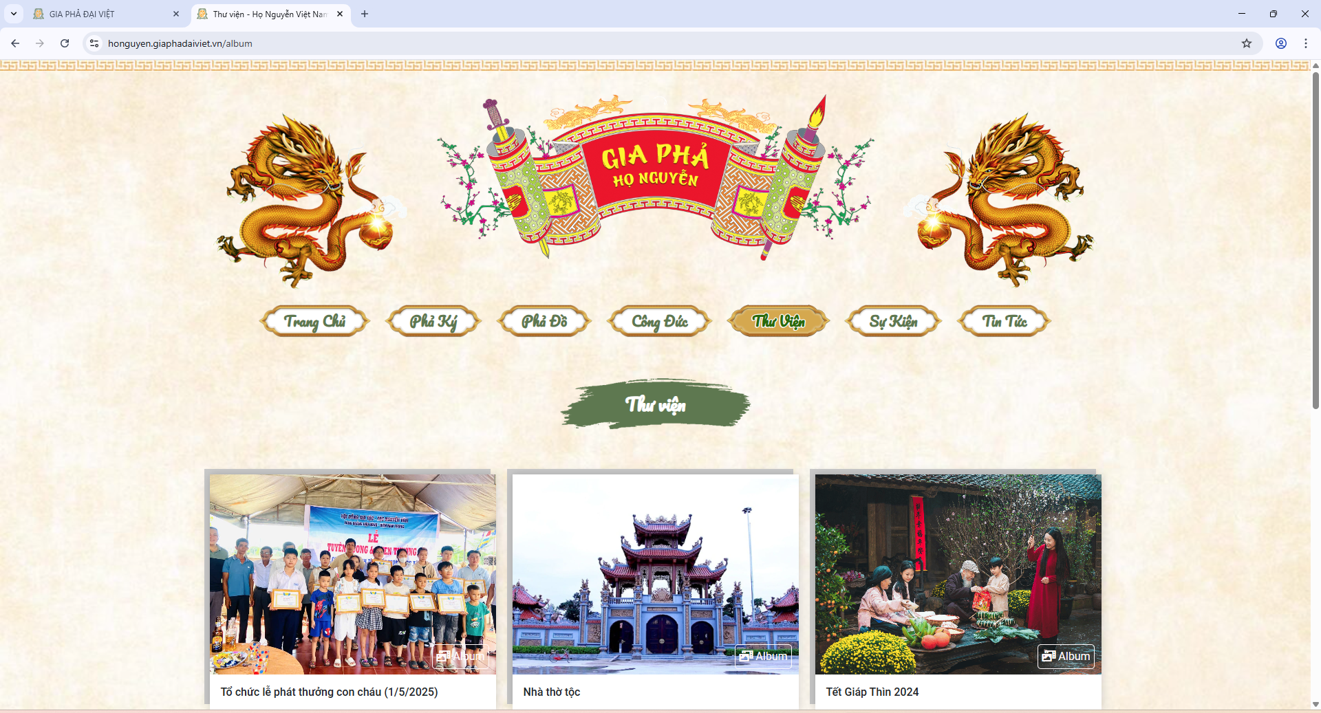 Tạo website gia phả miễn phí