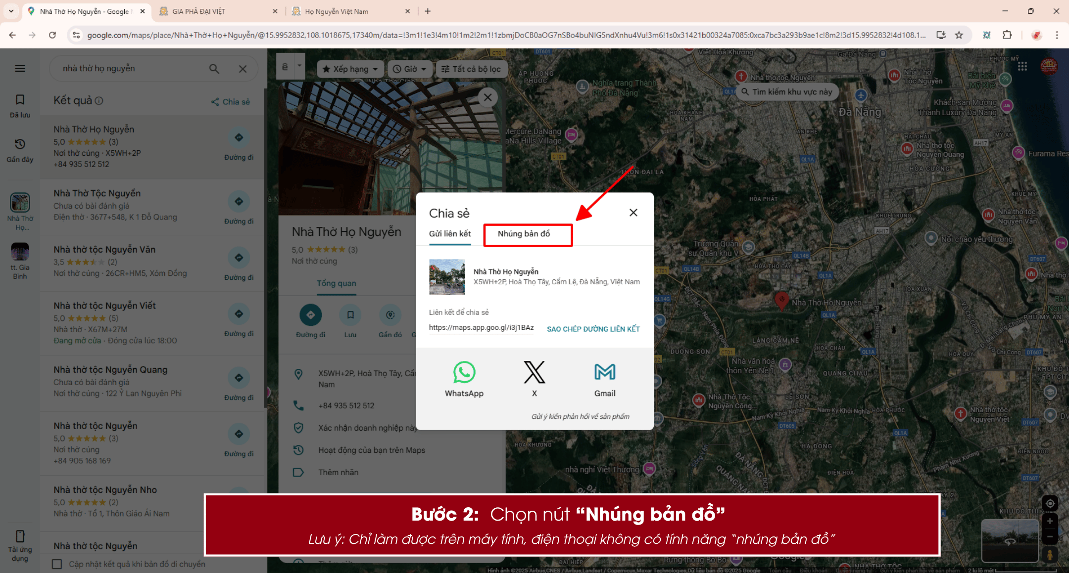 Hướng Dẫn Chèn Bản Đồ Google Maps Vào Website Gia Phả 3 gia pha dai viet giaphadaiviet.vn 2