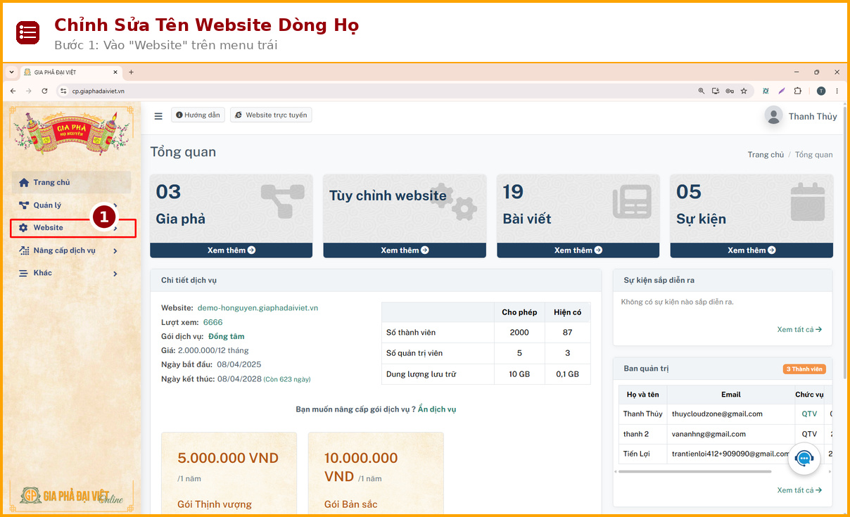 chinh sua ten web buoc 01