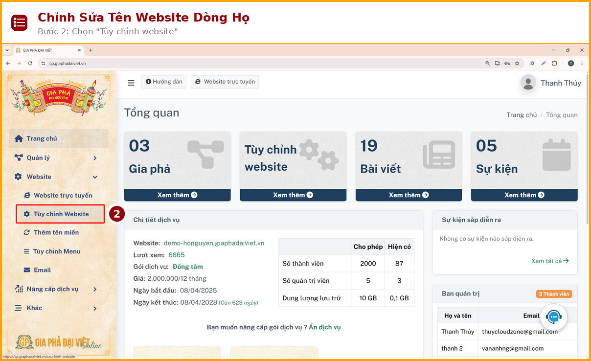 chinh sua ten web buoc 02