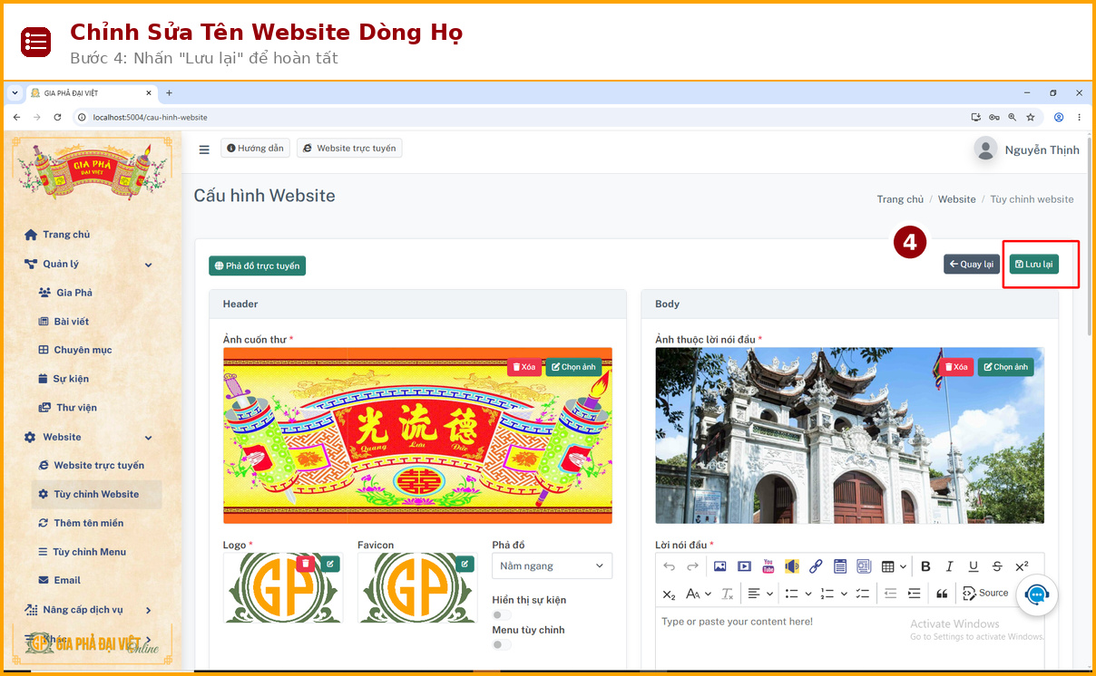 chinh sua ten web buoc 04