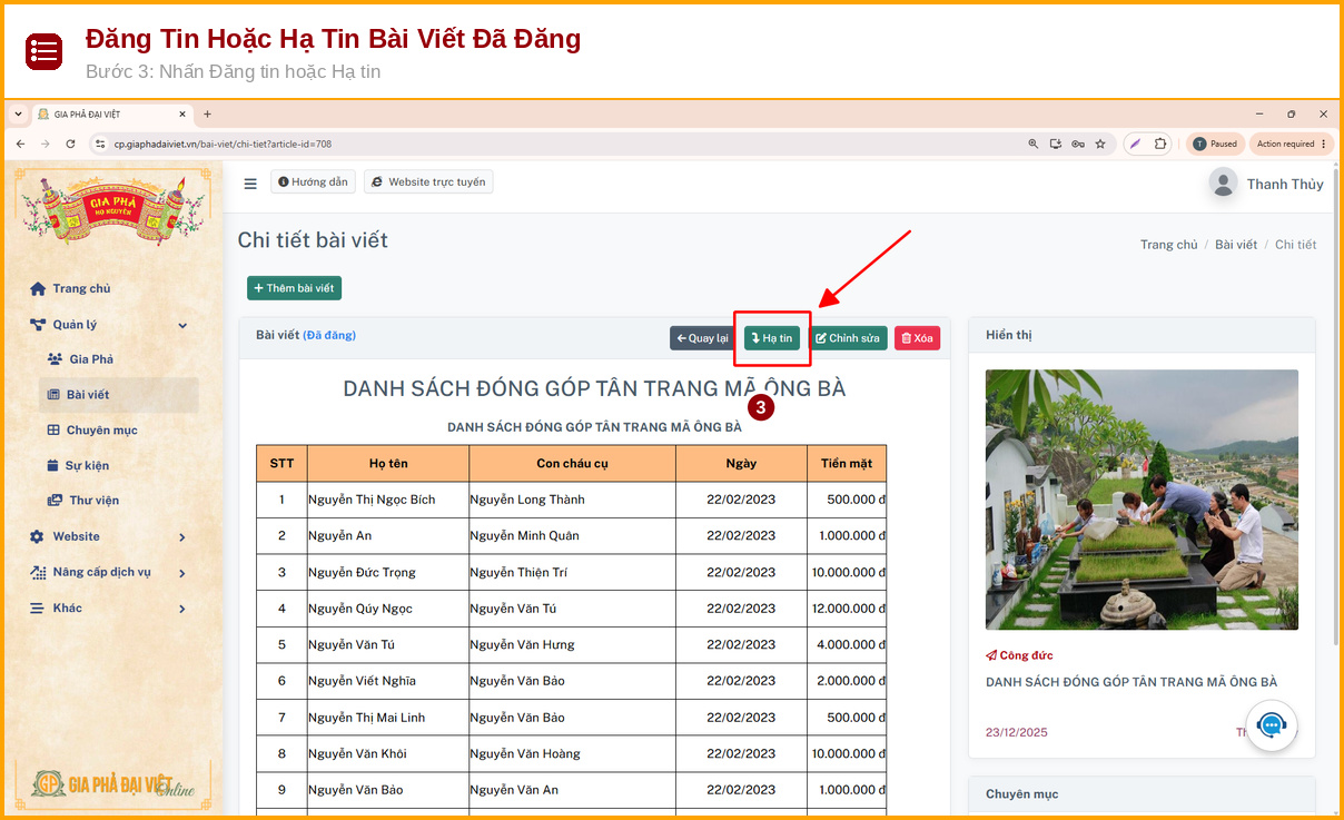 dang tin hoac ha tin bai viet da dang buoc 3