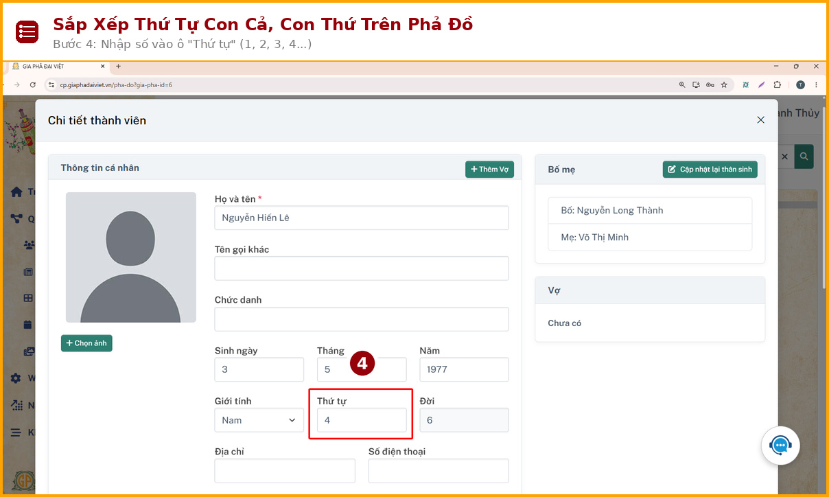 sap xep thu tu buoc 04