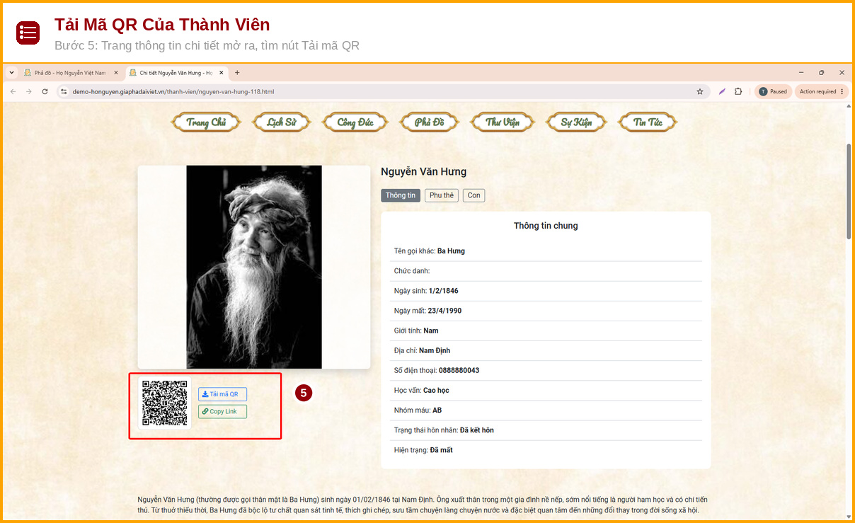 tai ma qr cua thanh vien buoc 5
