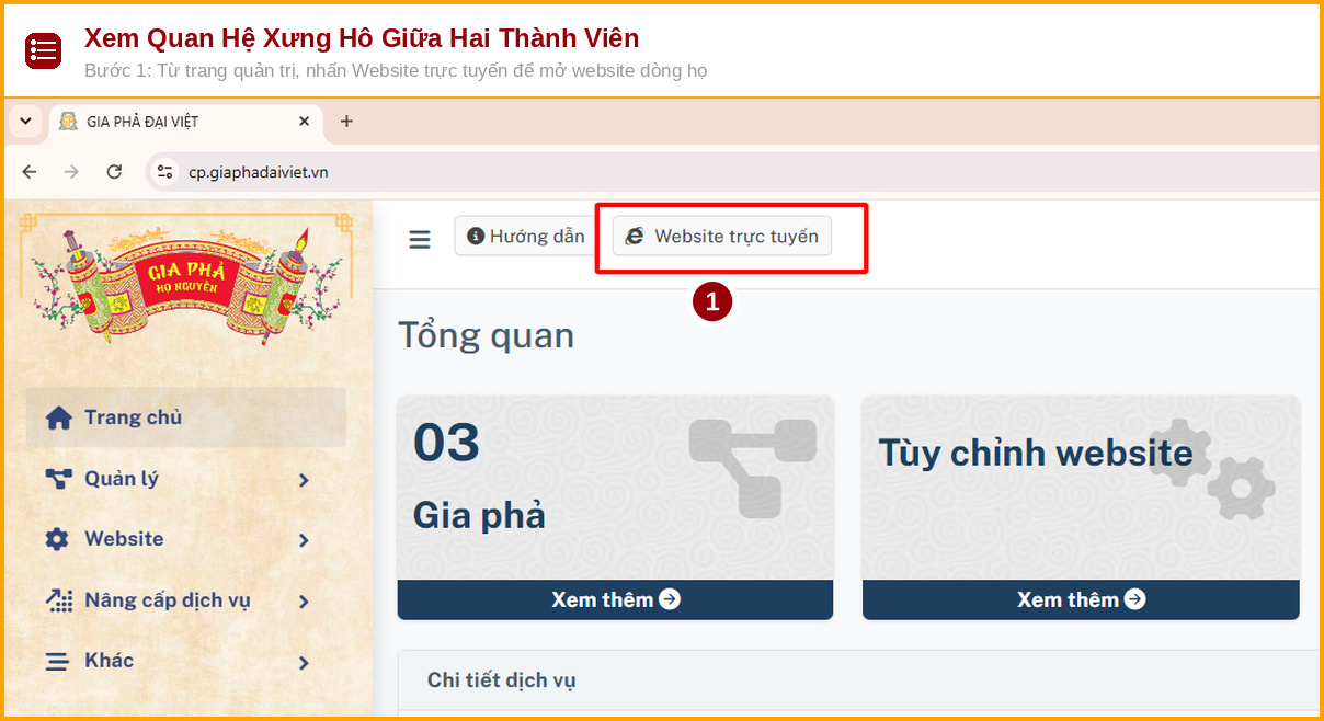 xem quan he xung ho giua hai thanh vien buoc 1