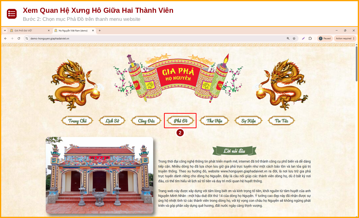 xem quan he xung ho giua hai thanh vien buoc 2