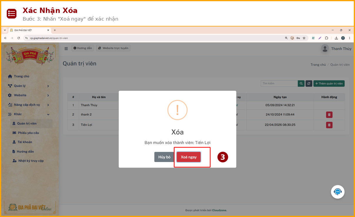 xoa qtv buoc 03 xac nhan